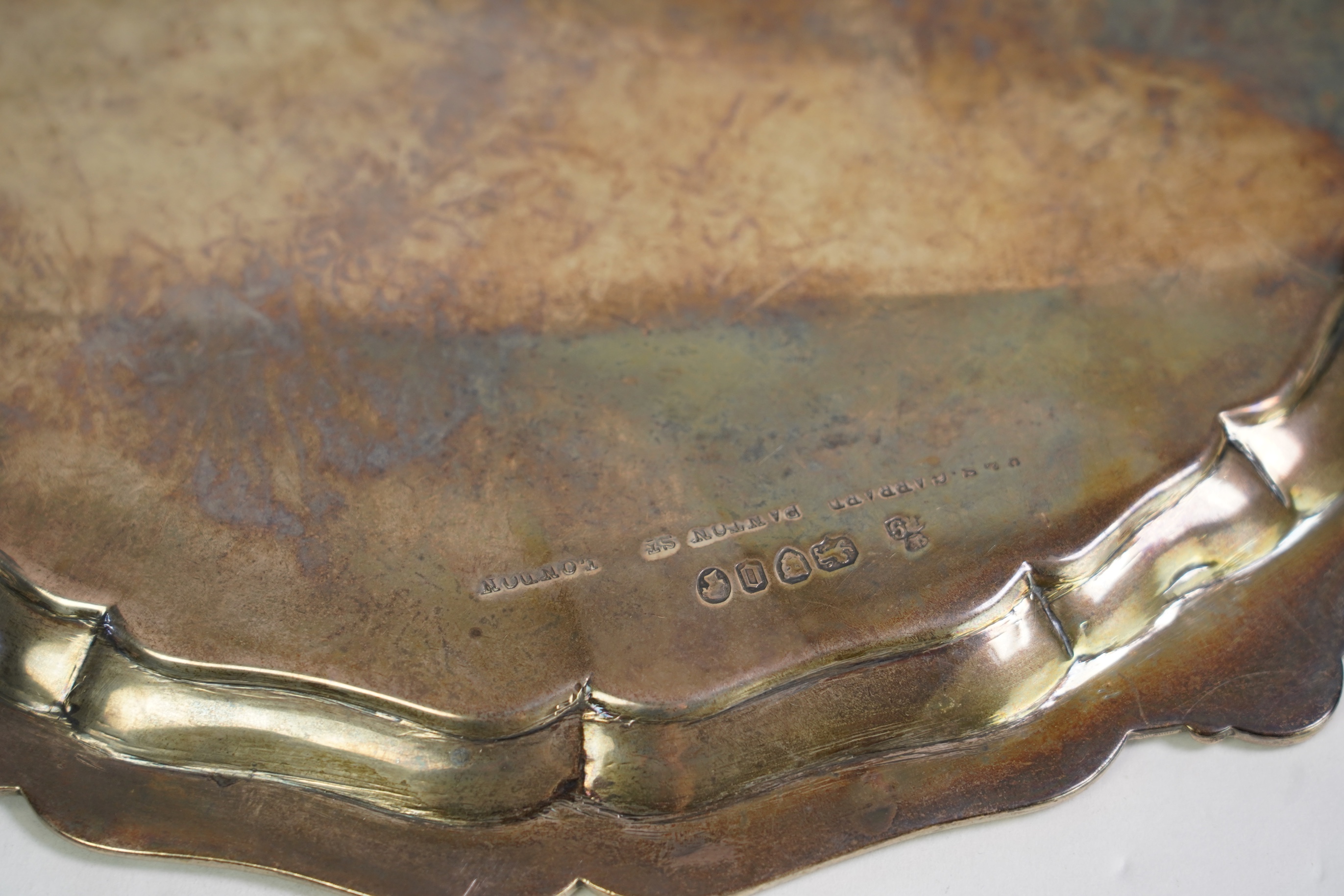 A Victorian silver salver by R & S Garrard & Co